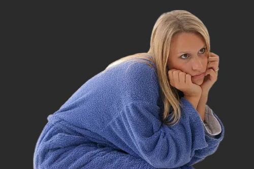 Cozy wearable blanket with sleeves, ideal for staying warm and comfortable while reading, watching TV, or working from home.